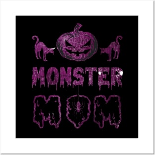 Purple Monster Mom Posters and Art